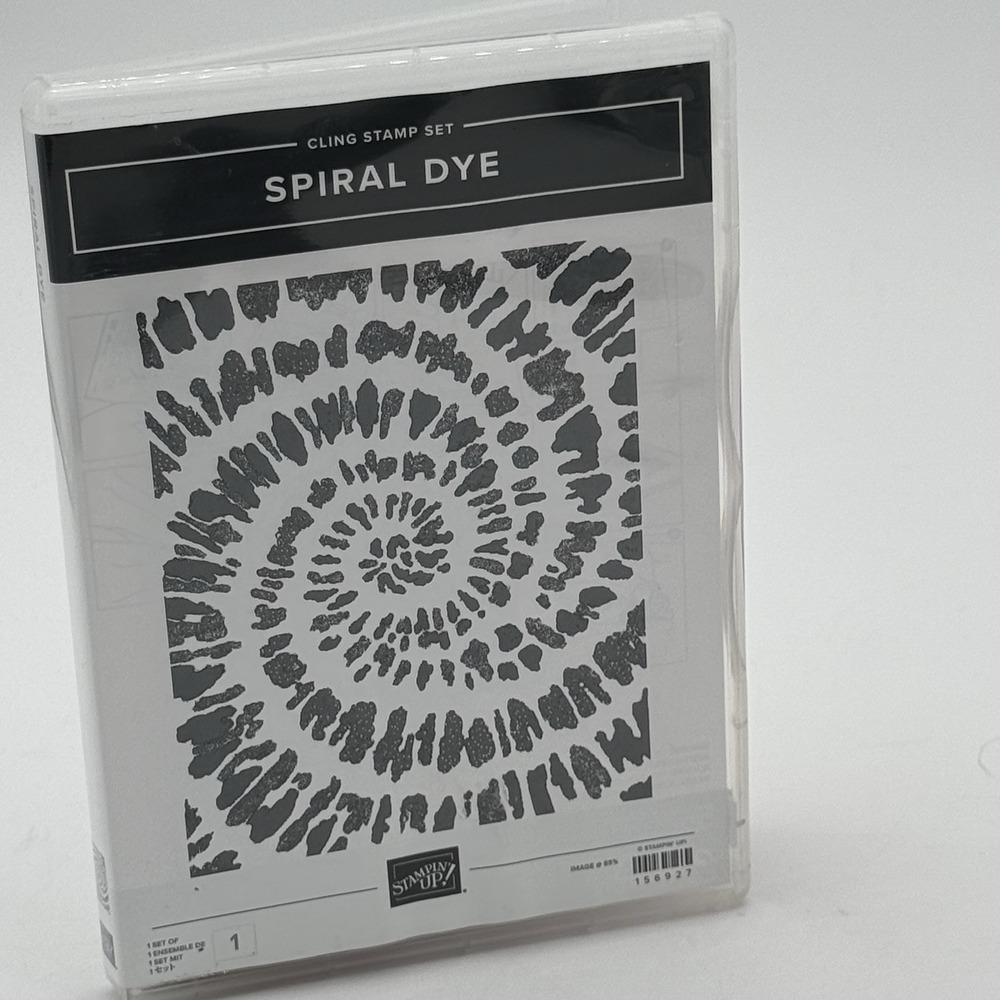 Stampin Up Spiral Dye background cling stamp set‎  Gently Used 156927